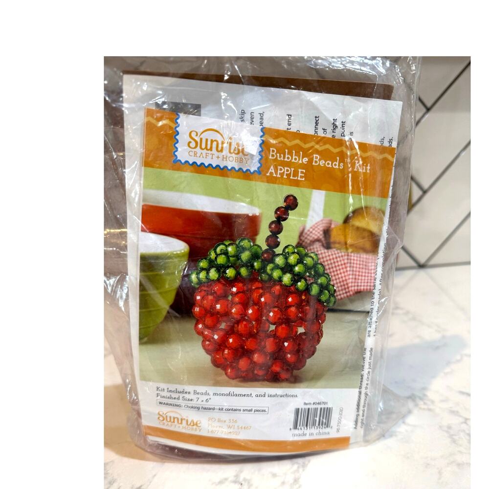 vintage Sunrise Craft & Hobby Bubble Beads Kit (Apple version) MCM Grandmacore